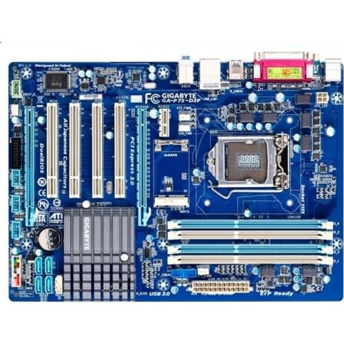 For Gigabyte GA-P75-D3P Original Used Desktop Motherboard P75-D3P B75 LGA 1155 i3 i5 i7 DDR3 32G ATX