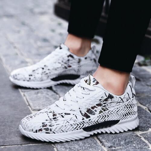 Couple Breathable Sports Shoes Woman Shoes Korean Tide Camouflage Mesh Men Shoes Travel Fitness Running Shoes Air Force Male
