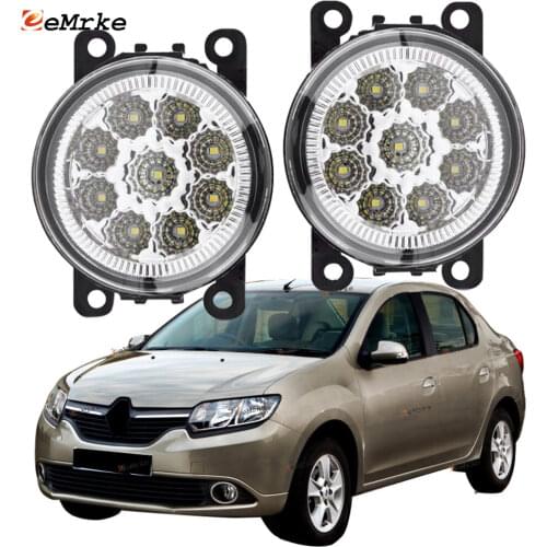 EEMRKE 2-PCS Car-Styling for Renault Clio Symbol Sedan 2012 2013 2014 2015 2016 9-Pieces Led Fog Lights H11 12V Fog Head Lamp