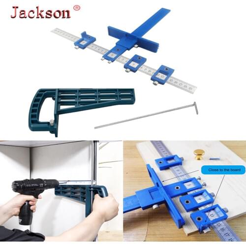 Power Tools Punch Locator, Drill Guide Sleeve Cabinet Hardware Jig,Template Wood Drilling Dowelling for Installation of Handles