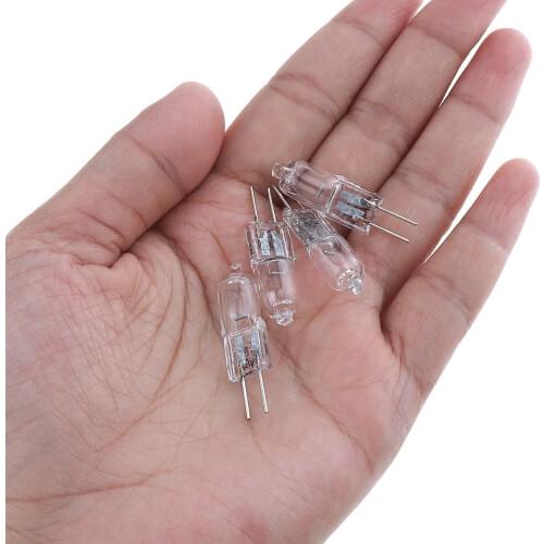 20Pcs Mini G4 Energy Saving Tungsten Halogen JC Type Light Bulb Lamp DC12V 20W G4 Spotlight For Crystal Chandelier Halogen Lamp