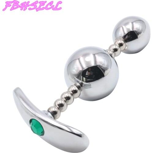 FBHSECL Stainless Steel Butt Plug G-spot Anal Beads Prostate Massager Vagina Kegel Ball Sex Toys for Women Men Erotic