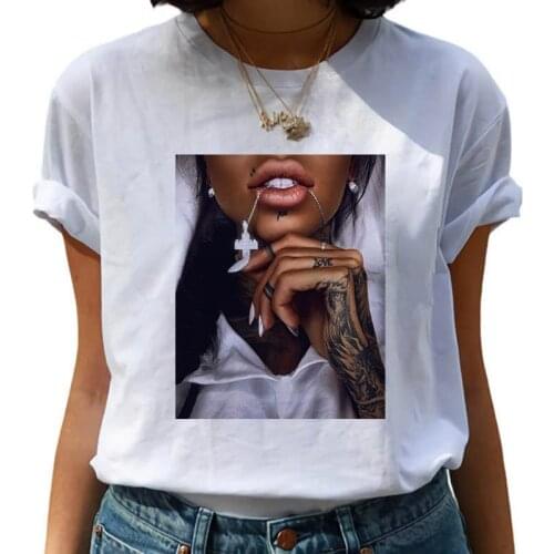Harajuku Graphics T Shirt Fun Retro Top Women Tshirt Round Neck Short Sleeve tee shirt Lady Women t shirt 2021 Hipster T-shirt