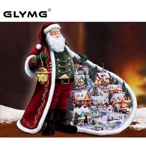 GLymg Christmas Gift Diy Diamond Embroidery Diamond Painting Cross Stitch Full Square Christmas Decor For Home Mosaic Picture