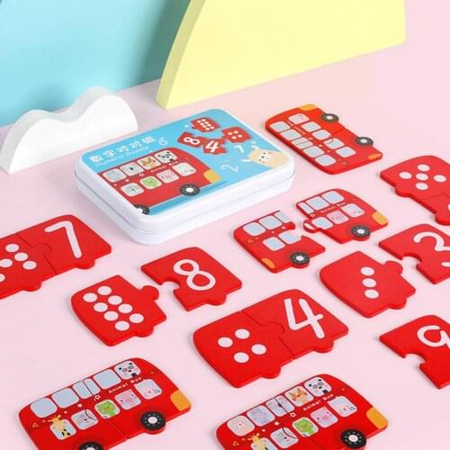 Montessori Toys Math Digital Matching Game Puzzles Number Counting Toys For Children Preschool Educational Learning 3 Years