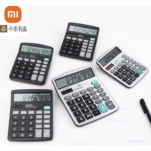 Xiaomi youpin calculator solar calculator for accounting with voice dual power computer stationery office supplies