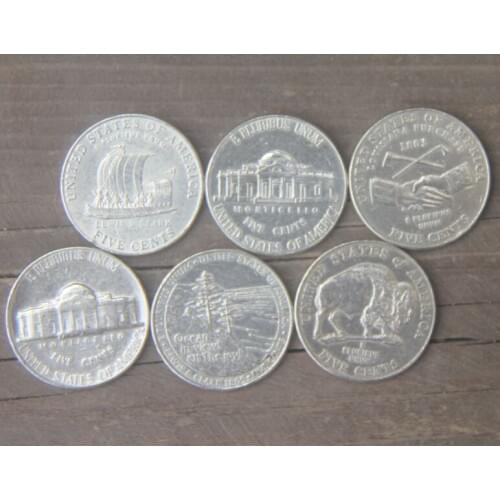 1 Set 6 Pieces USA Coins Old Original Coin Collectible Edition Real Rare Commemorative Random Year
