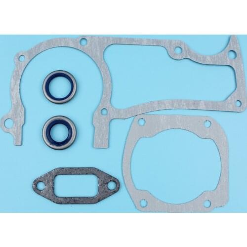 Crankcase Cylinder Muffler Gasket Set w/ 2Pc Oil Seal Kit For HUSQVARNA 362 365 371 372 Chainsaw NEW Parts