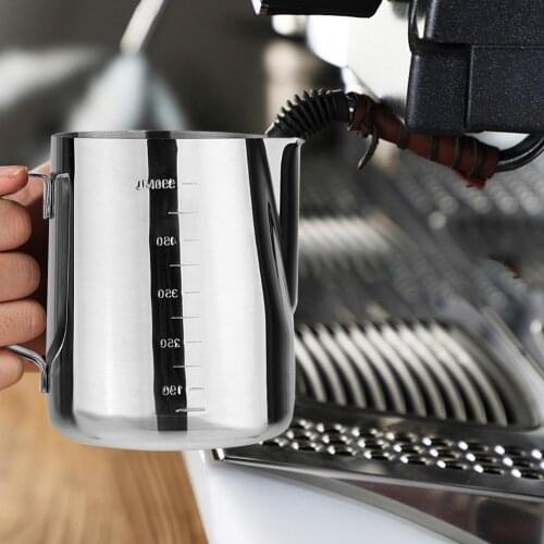 Stainless Steel Frothing Pitcher Pull Flower Cup Pointed Nozzle Design Non-sticking Coffee Milk Frother Latte Cup 13x9x8.5cm