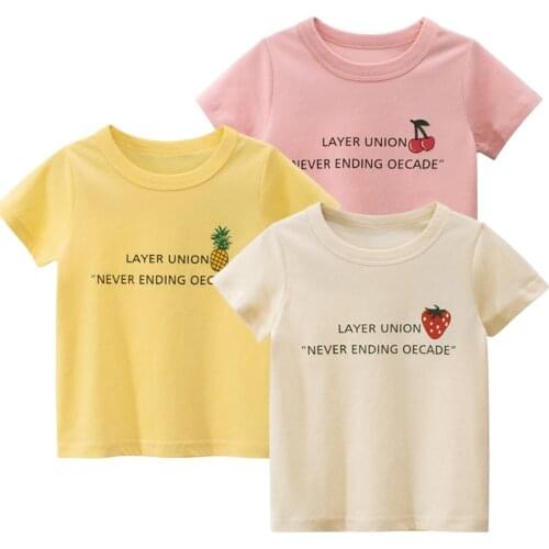 Girls Summer Kids Tee T-Shirt Baby Boys T-Shirts Cartoon Print Short Sleeve T-shirt Children Girl Tops Baby Boy Tees Clothes