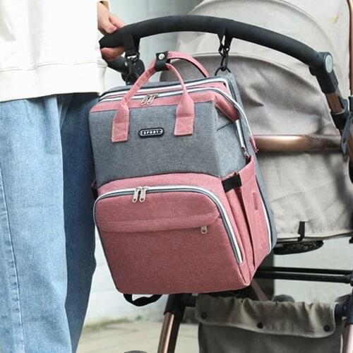 Fashion Diaper Bag Maternity Nappy bag Travel Backpack Baby bag Stroller Bag Cart Basket bag Folding childrens bed Mommy bag