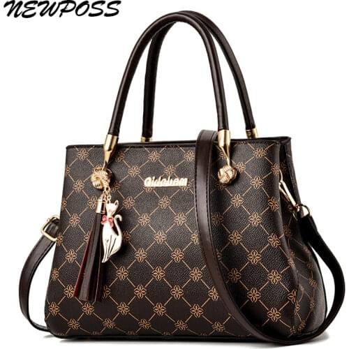 NEWPOSS 2020 Fashion Womens shoulder bag PU leather totes purses Female leather messenger crossbody bags Ladies handbags