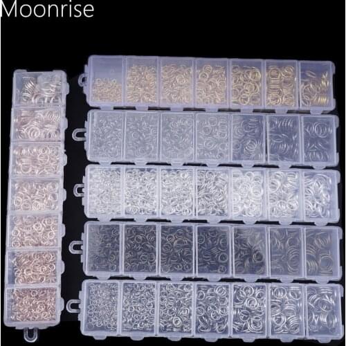 900 Pcs Alloy Open Jump Rings Mixed 3mm 4mm 5mm 6mm 7mm 8mm 10mm Split Rings For DIY Jewelry Making Findings HK060