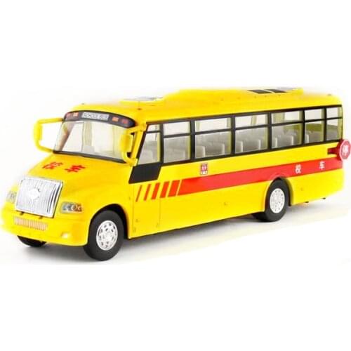 New product 1:50 Alloy Pull Back School Bus model,Sound and light pull back childrens car toy,free shipping
