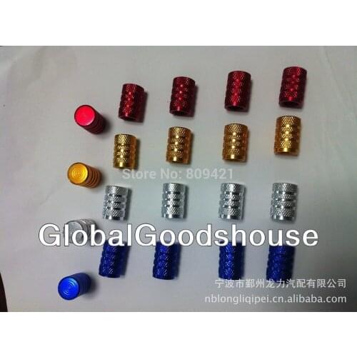 Whole Sale 100pcs/lot Aluminum Wheel Tyre Tire Valve Stems Air Dust Cover Screw Caps for Car Truck Bike Free Shipment