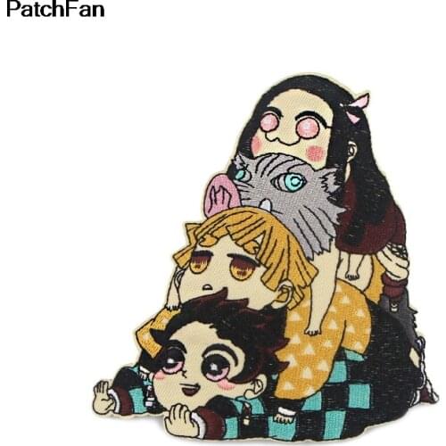 A3403 Patchfan Anime Diy Applique Patches Iron On Para Shirt Clothes Jersey Embroideried Accessory Dress Badges