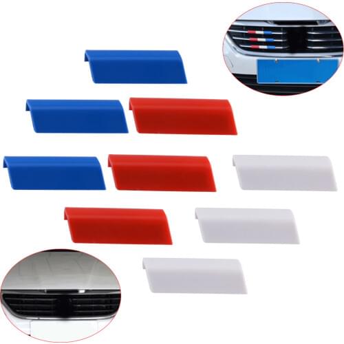 Car Front Grille Grill Cover Trim France Flag Color Fit for Peugeot 301 4008 308 408