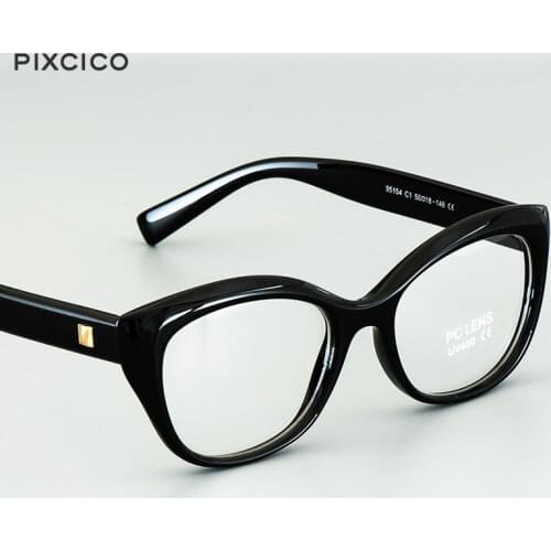Pixcico 45675 Cat Eye Glasses Frames Men Women Optical Fashion