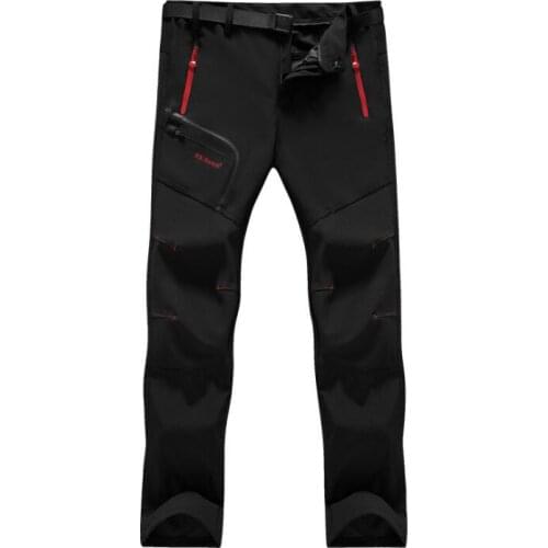 Plus Size Waterproof Breathable Quick Dry Men Women Climbing Pants Winter Warm Outdoor Sport Trousers Windbreaker Hiking Pants