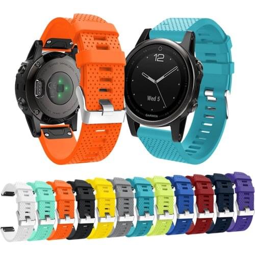 Fivstr 20MM Watchband WristStrap Quick Release Kit Silicone Band Strap For Garmin Fenix5s GPS Smart Sport Watch