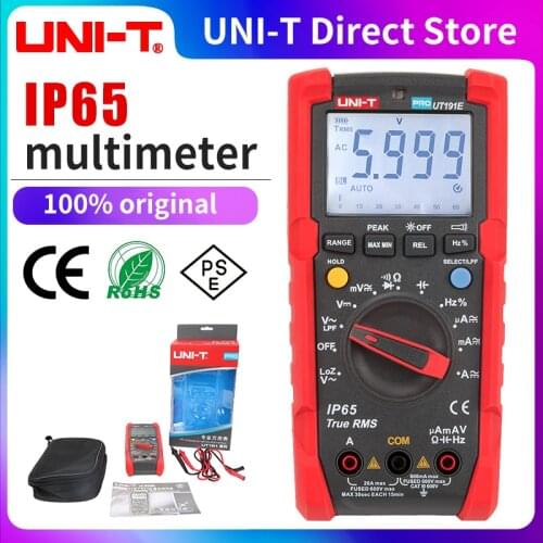 UNI-T UT191T/E professional multimeter industrial grade digital universal meter waterproof and dustproof 6000 count 20A ammeter