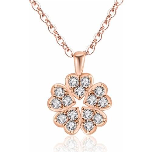 Top Quality Silver 925 Sterling Necklace For Women Jewelry Bright Zircon Flower Necklace Female Princess Choker Accessories Lady