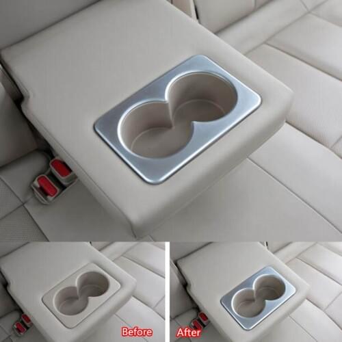 YAQUICKA Fit For Nissan X-trail 2014 Car Interior Water Cup Holder Frame Trim Cover Decoration Sticker ABS Silver Car-covers