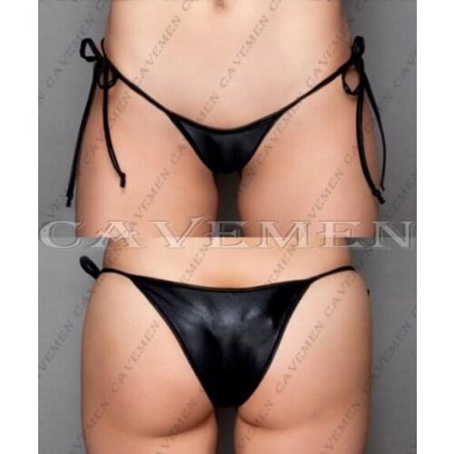 Leatherwear Low-waisted Tie Half butt * 3546Ladies Thongs G-string Underwear Panties Briefs T-back Swimsuit Bikini Free Shipping
