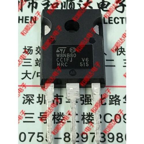 10pcs/lot W8NB80 STW8NB80 New stock TO-247 800V 7.5A