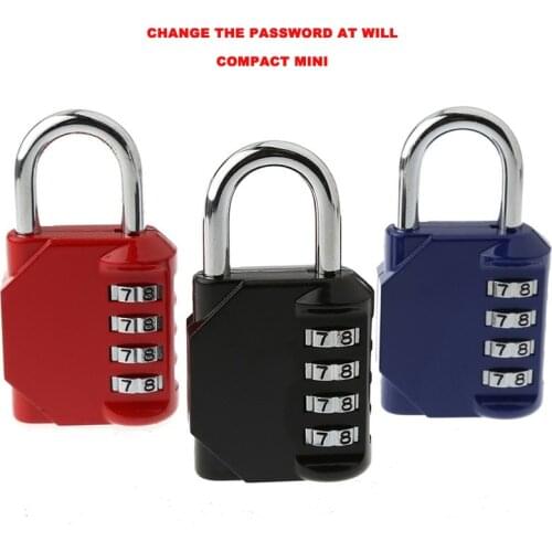 2 PCS 10 Digit Push Button Combination Padlock 4 Digit Locking Mechanism Zinc Alloy Anti-theft Digit Push Password Lock 4 Colors