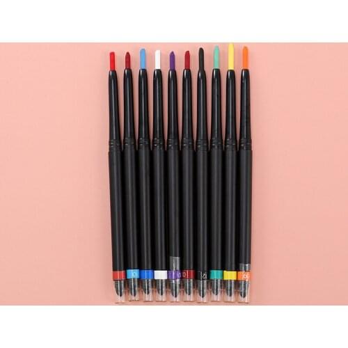 20 Piece Rotating Eyeliner Crayon Pencil Private Label White Eyeliner Pen No Blooming Waterproof Cosmetic Eye Makeup Wholesale