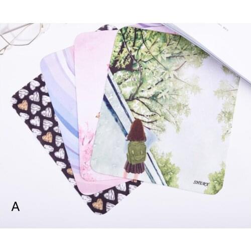 4 Pcs/Set Optional Pattern Glasses Cloth Girl Flower Green Leaf Van Gogh Pattern Glasses Cloth Phone Jewelry PC Cleaning Cloth