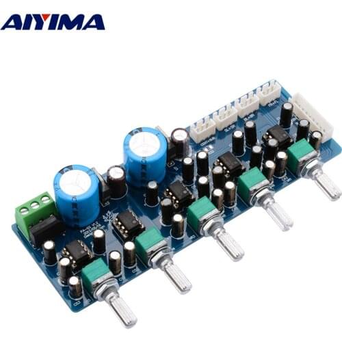 AIYIMA 7.1 Home Theater NE5532 Preamplifier Tone Bord Preamp Volume Control 8 Channel With Subwoofer 2 Level Low Pass Filtering