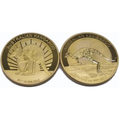 Australia Gold Plated Coin Kangaroo Gold Coins Replica Elizabeth Souvenir Gifts