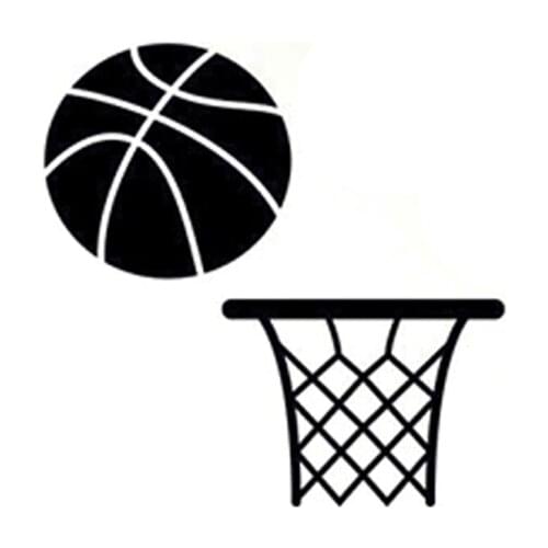 10.4CM*10.5CM Basketball Shoot For Your Goals Sports Car Sticker Vinyl S9-0168