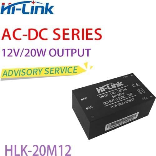 Free shipping 2pcs/lot Manufacturer of Hi Link 220V to 12V 1666mA output AC-DC converter module SMPS Free Ship HLK-20M12