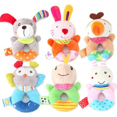 Childrens rattle baby toy 0 6 12 13 24 months and 0 months of educational toys for newborn babies with cute animal plush dolls