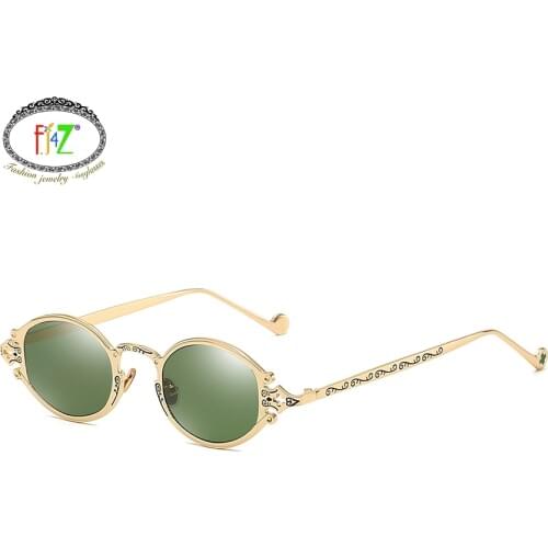 F.J4Z Fashion Punk Sunglasses for Women Fashion Cool Vintage Men Oval Eye Glasses Female Protection Eyewear Oculos De Sol UV400