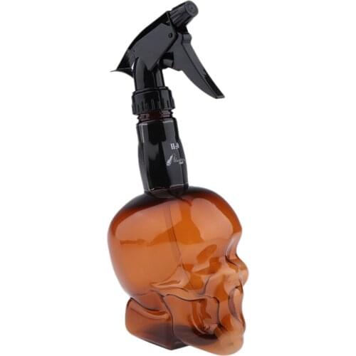 300ml Empty Water Spray Bottle Salon Hairstyling Plant Pet Hair Mist Sprayer Skull Shape Refillable Bottles Styling Tools