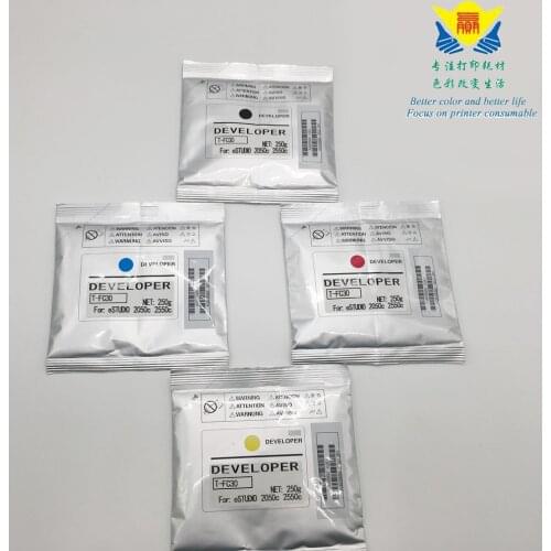 JIANYINGCHEN Compatible color Developer powder for Toshibas eSTUDIO 2050c 2550c 2051c laser printer (4 bags/lot) 250g per bag