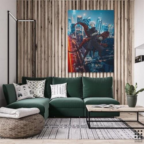 Ken Kaneki Tokyo Ghoul Manga Decoration Prints Home Decor Canvas Dorm Living Room Bedroom Painting Wall Art Anime Poster