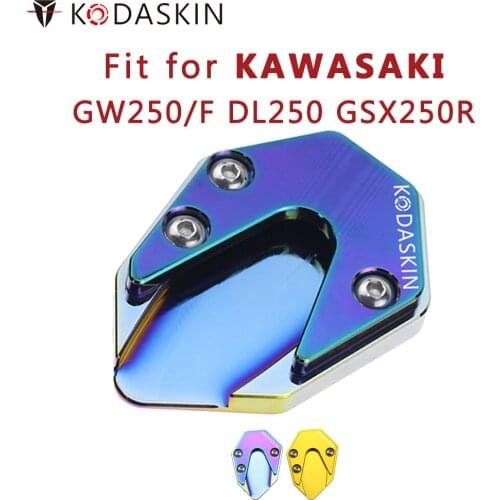 KODASKIN Motorcycle CNC Aluminum Side Stand Enlarge for KAWASAKI GW250/F DL250 GSX250R
