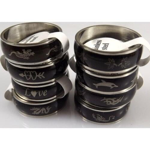 WHOLESALE 36 pcs Fashion Jewelry Mixed pattern Stainless steel RING