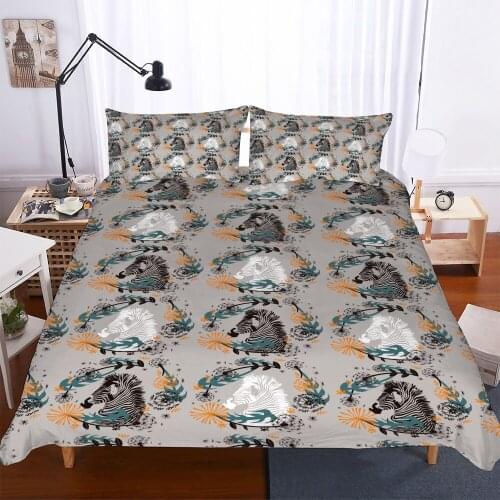 Bedclothes Luxury Asian Superior Quality Comforter Set HD Owl Bedding Full Queen King Size Bedding Sets Black Bed Roupa De Cama