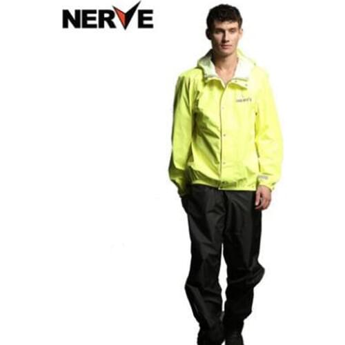 NERVE Split body Motorcycle Raincoat and Pants suit Men Light thin Porable Waterproof Outdoors riding Rainproof rainwear
