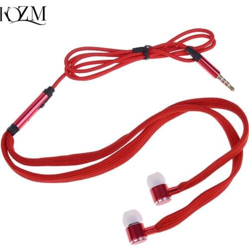 Lace Earphones Super Bass Headphones Metal Headset Stereo Earbuds Sport Earphone With Mic