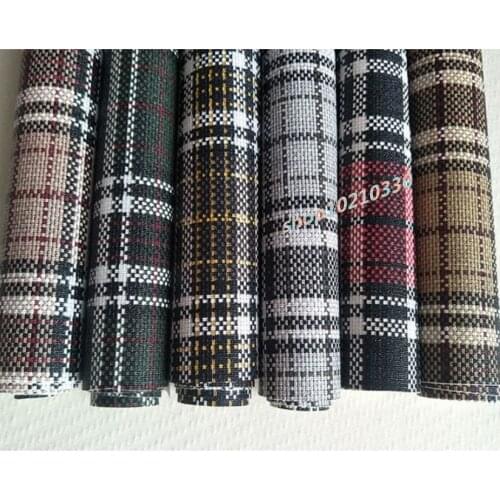 Sheet 100x140cm Mixed color weave texture PU leather fabrice for Belt bags DIY crafts material