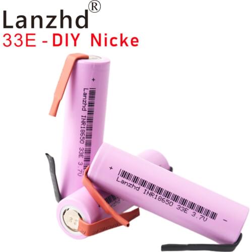 18650 lithium battery Li ion 3.7v Rechargeable batteries 18650 35E 3300mAh VTC7 +DIY Nickel 100% Original brand (1-8pcs)