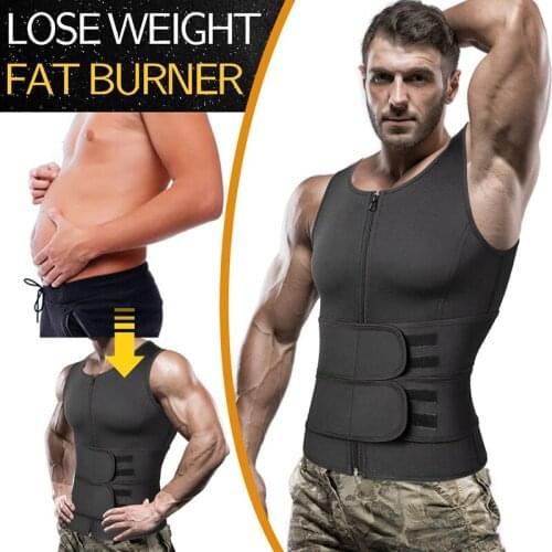 Men Body Shaper Waist Trainer Sweat Vest Slimming Underwear Weight Loss Shirts Fat Burner Sports Workout Tank Tops Shapewear 3XL