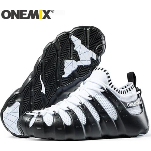 ONEMIX Men Rome Shoes Multi-function Running Shoes Mesh Breathable Knitting Sneakers Indoor Sandals Slippers 3 Ways of Wearing